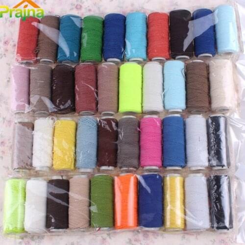 Random Color Elastic Beading Thread Set Polyester Sewing Machine Thread DIY Industry Sewing Supplies 10Pcs/Set Free Shipping