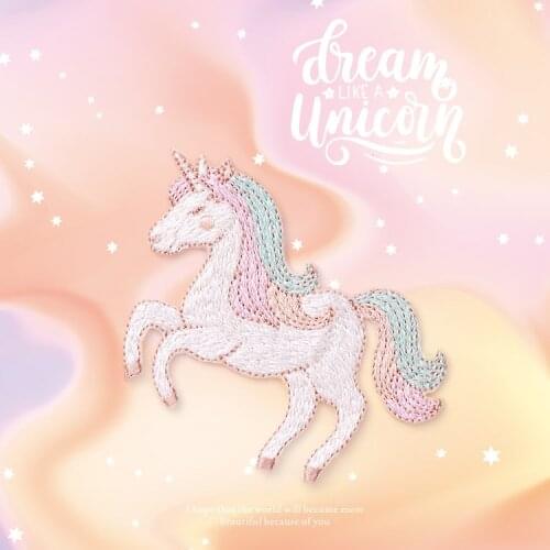 Unicorn Embroidery Sticker Clothes Diy Animal Series Fashion Wild Repair Down Jacket Hole Repair Patch Paste Adhesive