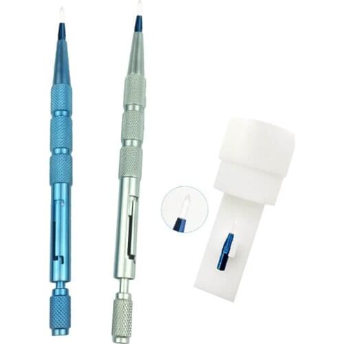 Ophthalmic Knife Titanium Handle Ophthalmic Sapphire Blade Straight Double Lancet Blades Ophthalmic Eye Tool