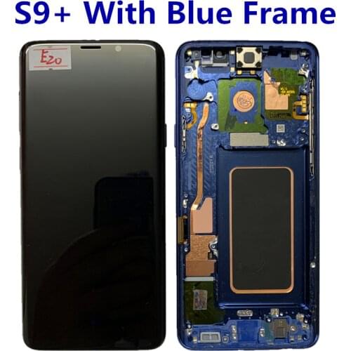 Original AMOLED With Frame for Samsung Galaxy S9 PLUS G965A G965U G965F LCD display touch screen with dots or line assembly