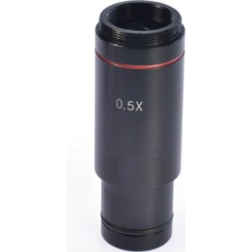 0.5X C Mount Microscope Adapter 23.2mm Electronic Eyepiece Reduction Lens 0.5X Microscope Relay Lens for Microscope CCD Camera R