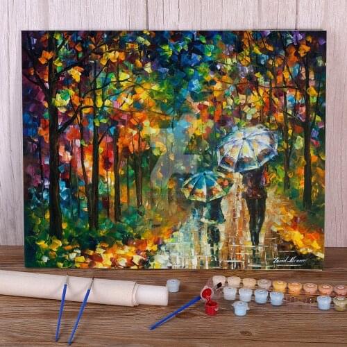 The Rain Childhood DIY Paint By Numbers Package Oil Paints 50*70 Picture By Numbers Photo Loft Wall Picture For Handicraft