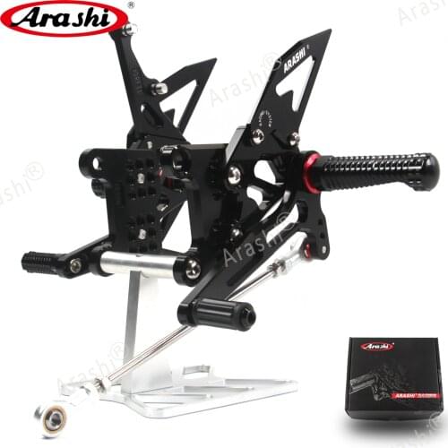 Arashi For TRIUMPH Speed Triple 1050 2005-2010 Rider Footrests Rider Adjustable Foot Pegs Rearset Motorbike Foot Rest Left Right