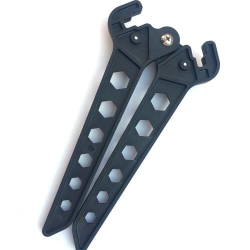 Black Archery Bow Kick Stand Holder Legs For 3D Shoot Range Target Hunting Compound Bow Support Shelf Kickstand
