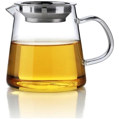 Various shaped Heatable Glass Fair Mug with Stainless Steel Filter Kung fu Teaset Water Beer serving cup Coffee Juice