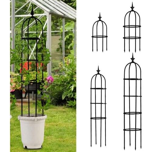 Garden Obelisk Trellis Plant Support Tower Stand for Flower Vine Frame Trellis Vines Floral Weather-Proof Garden Trellis Decor