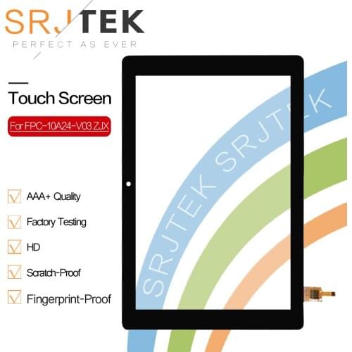 Srjtek New 10.1'' For FPC-10A24-V03 ZJX Touch Screen Digitizer Sensor Replacement Glass Sensor Parts