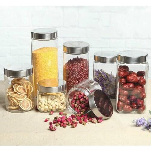 Glass sealed tank moisture-proof dry fruit miscellaneous grain storage bottle tea cans medicine storage bottle food can ZP705135