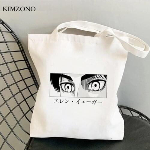 Attack on Titan shopping bag bolsas de tela shopping cotton bolso shopper recycle bag bag bolsa compra string ecobag cabas