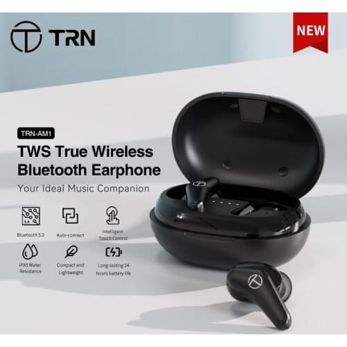 TRN AM1 New TWS 1DD 5.0 Bluetooth-compatibl True wireless Double Earphone In-Ear HIFI Earphones for TRN T300 BA15 TA1 KZ S2 MT1
