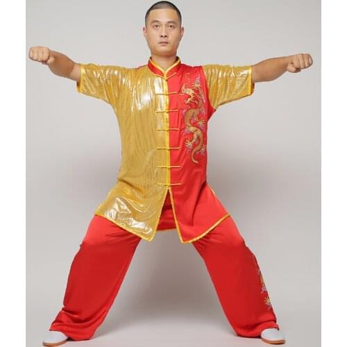 USHINE Chinese wushu uniform Kungfu clothes martial arts suit routine outfit nanquan costume man woman girl boy