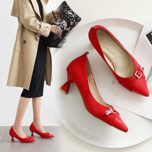 2020 Women Pumps Fashion Women Shoes Spring/ Autumn All Match High Heel Wedding Shoes Ladies Pumps Size 34-43