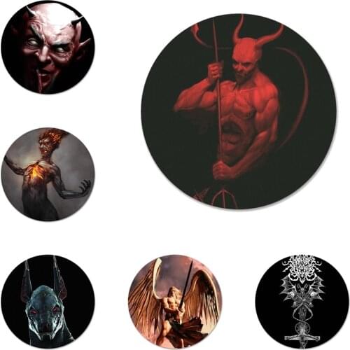 Lucifer Satan Angel Devil Icons Pins Badge Decoration Brooches Metal Badges For Clothes Backpack Decoration