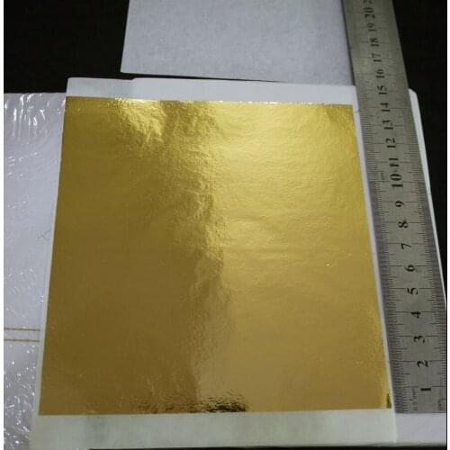 High Quality 1000 sheets 13x14cm Taiwan Imitation Gold Leaf color like 24k Gold leaf