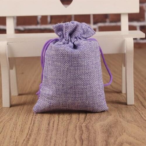 10x13cm/4x5 inch cotton Drawstring jute Bags wedding bomboniera Christmas Gift burlap Packaging Bag