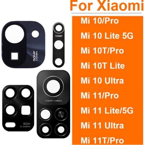 2pcs for Xiaomi Mi Note 10 Pro Back Rear Camera Glass Lens with Adhesive Sticker Glue For Mi Note 10 Replacement Parts