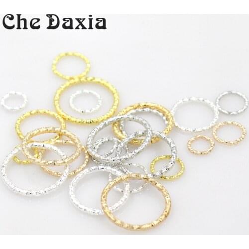 200PCS/Pack) 8/10/12/15/18/20mm diameter Korean Style Jump Rings fashion Twisted Closed iron Rings For Diy Jewelry Accessories