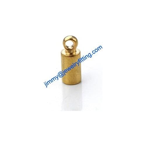 2013 Jewelry findings raw brass End caps for laether cord clasp crimp end cap chain end caps 4*10mm