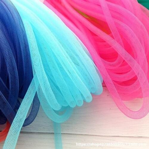 8mm Color Elastic Mesh Belt Network Tube Christmas Goods Clothing Accessories Headdress Elastic Mesh