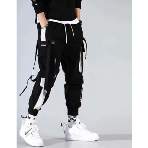 Men Cargo Pants 2021 Streetwear Harajuku Fashion Clothing Jogger Japanese Korean Stylish Running Male Trousers Hip Hop Sweatpant