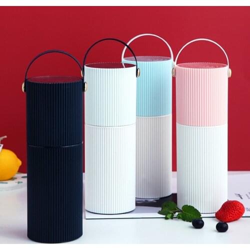 320ml Vacuum Thermos Thermal Flask Office/Travel Water Bottles Glass Liner Creative Gift Women Drinking Cup With Maze Lid