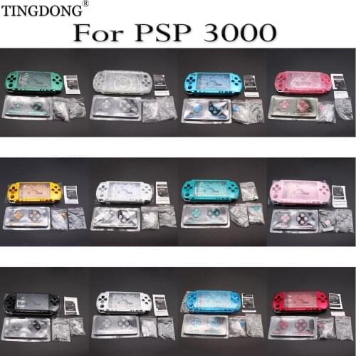 Colorful Full Housing Shell Faceplate Case For PSP3000 PSP 3000 3001 3004 PSP3000 Game Console High quality with buttons kit
