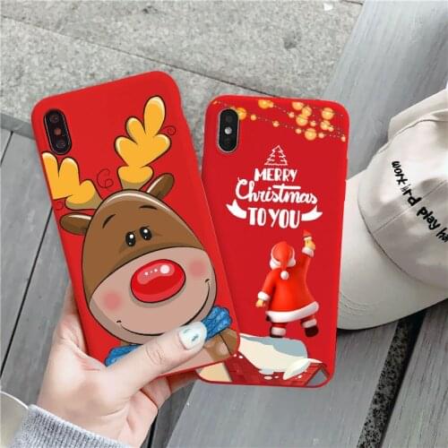 Popular Phone Case For iPhone X XS Case Christmas New Year Gift For iPhone 12 11 Pro Max XR 6S 7 8 Plus SE2020 Soft TPU Cover