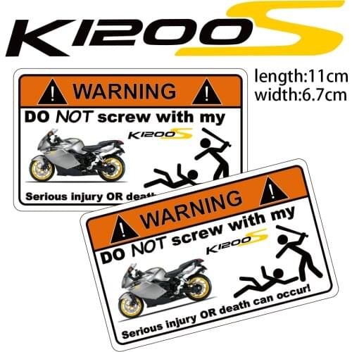 KODASKIN Motorcycle Cheap Creative Warning Sticker Decal for BMW K1200S