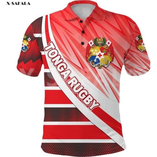 Kolisi Tonga Polynesian Samoa Island 3D Printed Polo Shirt Men Women Unisex Thin Collar 2 Short Sleeve Street Wear Casual Tee