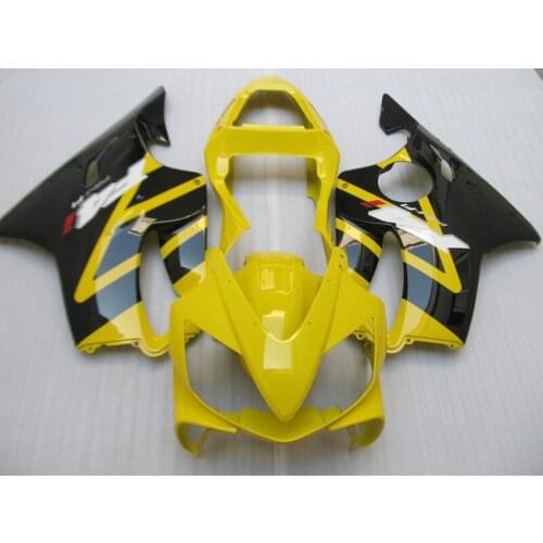 Injection mold Fairing Kit for HONDA CBR600F4I 01 02 03 CBR 600F4I 2001 2002 2003 ABS Yellow black Fairings set+7gifts HZ29