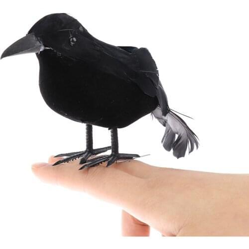 Fashion Halloween Artificial Crow Black Bird Raven Prop Scary Decoration For Party Event Party Holiday DIY Decorations