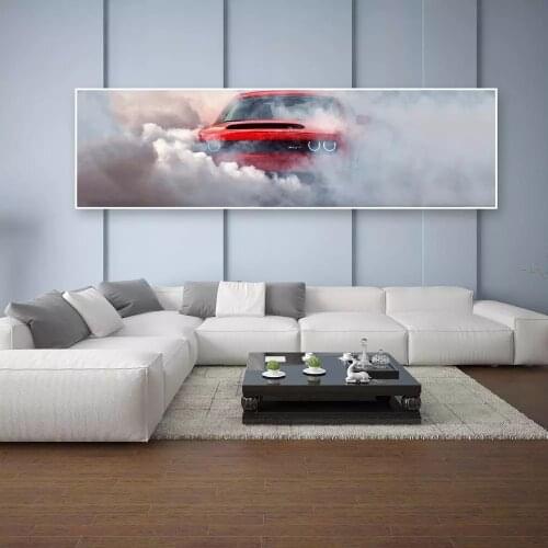 Canvas Painting Sports car dodge challenger demon Wall Art Picture Modular Wallpapers Poster HD Print for living room Home Decor
