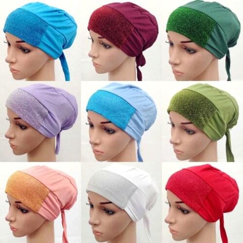 Muslim Hijab Cap New Arrival Adult Plain Hijabs Rayon None Fashion New Muslim Thin Color Scarf Hat Cap