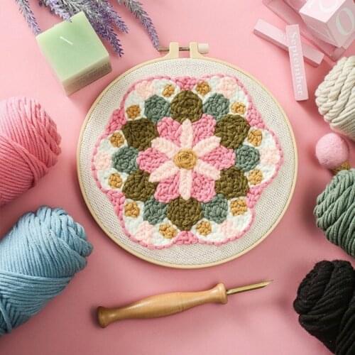 Russia Style DIY Embroidery Material Package Handmade Creative Beginner Cross Stitch Kits Embroidery Hoop Home Decor #7