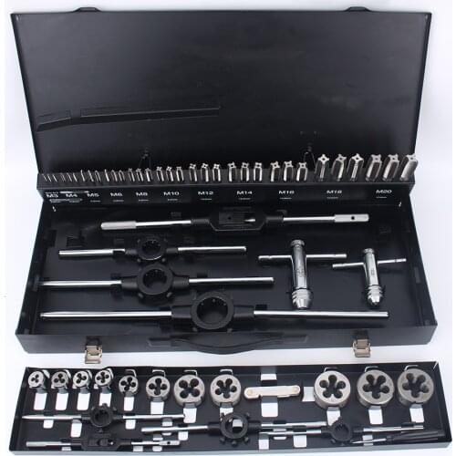 Set Of 56PCS DIN352 Taps Die Sets M3-M20 6542 HSS Taps M3-M20 Each Size 3PCS