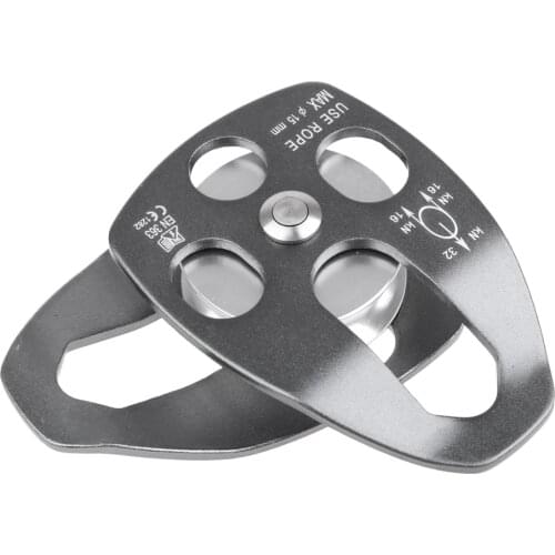 Single Sheave Pulley 32kN Large Aluminum Pulley Single Side Swing Pulley for Climbing Rigging Hauling