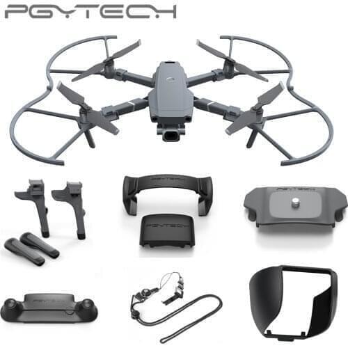 PGYTECH For DJI Mavic 2 Pro LED Landing Gear Extension Propellers Motor Holder Fixator Remote Control Guard Lens Hood