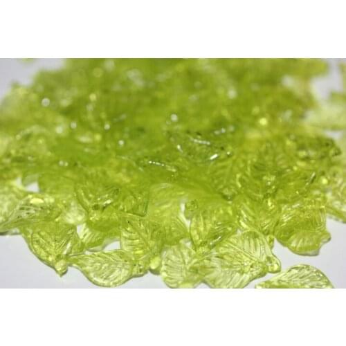Plastic Acrylic Loose Spacer Frosted Leaf Beads for DIY Flower Jewelry Necklace Bracelet