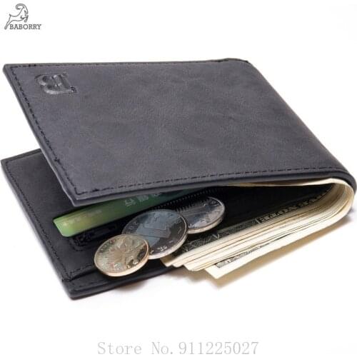 Casual Mens Slim Wallet Coin Purse Multi-card Case Male Mini Credit Card PU Purse Card Holders Thin Mony Bag