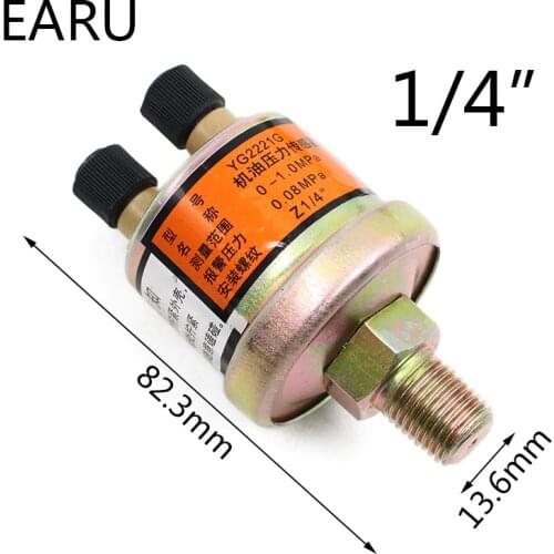 High Quality Engine Oil Pressure Sensor Gauge Sender Switch Sending Unit 1/4 NPT 80x40mm Car Pressure Sensors C45