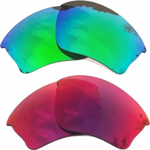 Green Mirrored & Midnight Sun Mirrored Polarized Replacement Lenses for Half Jacket XLJ Frame 100% UVA & UVB