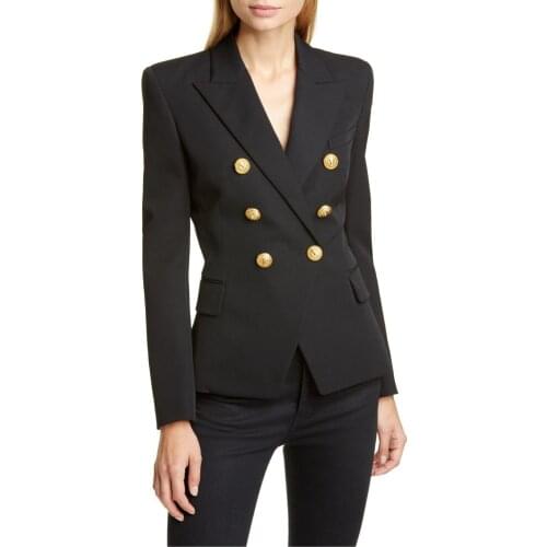 Palenda Blazers Femme Pink Blue White Black 2021 Women Suit Jacket Female Ladies Long Sleeve Elegant Slim Double Breasted