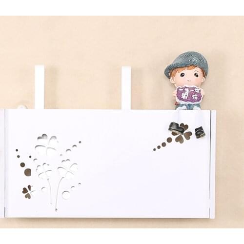 1pc Wireless Wifi Router Storage Boxes Home Hanging Decor Cable Power Plug Wire Wall Mounted Floating Shelf Storage Rack S/M/L