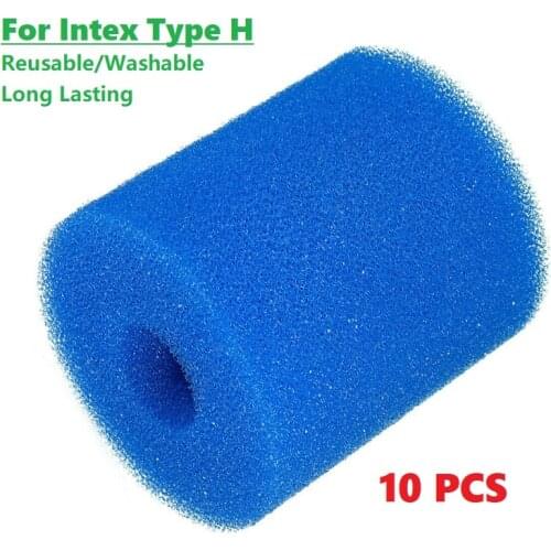 10PCS Filter Sponge Replacements for Intex Type H Washable Reusable Swimming Pool Filter Foam Sponge Cartridge