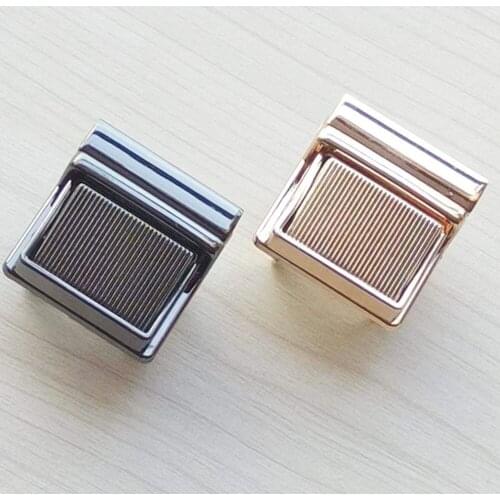 2 Sets Metal Flo Closure Catch Tuck Lock 30mm x 30mm ( 1.18" x 1.18" ) for Purse Hangbag Bag Case Clasp Nylon Webbing