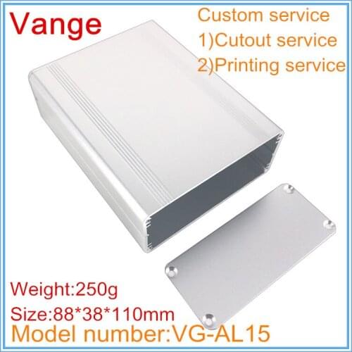 4pcs/lot split extrusion housing 6063-T5 Aluminum instrument box case 88*38*110mm black for remote control equipment