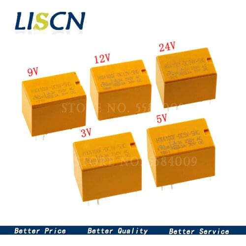 5PCS relay HK4100F-DC12V-SHG HK4100F-DC5V-SHG 6 pin 3A 3V / 5V / 9V / 12V / 24V HK4100F-DC24V-SHG HK4100F-DC3V-SHG