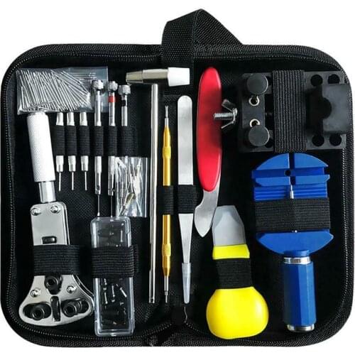 50% HOT SALES!!! 147Pcs/Set Watch Case Opener Strap Link Remover Screwdriver Repair Tools Kit