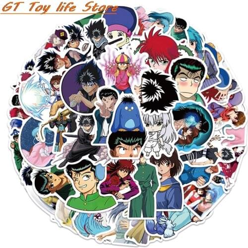 B 50Pcs/pack YuYu Hakusho Japanese Anime Stickers For Refrigerator DIY Suitcase Laptop Car Skateboard Album Motorcycle