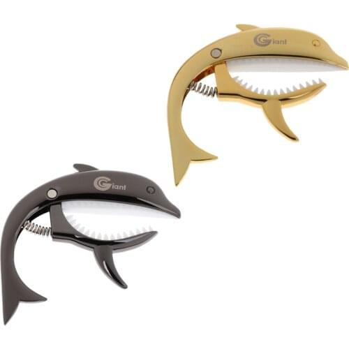 Quickly Released Metal Dolphin Shape Ukulele/ Guitar Capo Adjust Tune Clamp
